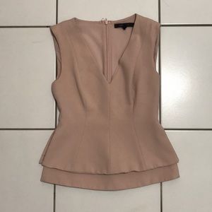 BCBG Blush Peplum Shirt